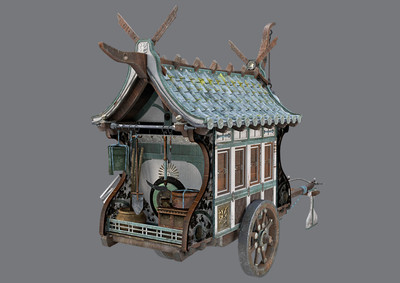 pbr次世代 古代车 炮车 武士车 杂货车 古代车 日本车 日本战车 人力