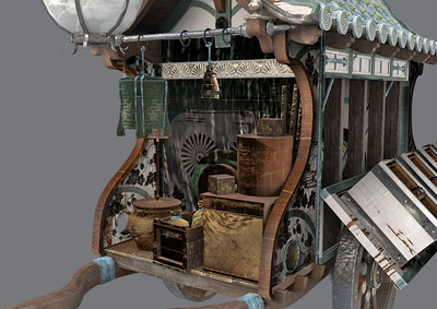 pbr次世代 古代车 炮车 武士车 杂货车 古代车 日本车 日本战车 人力