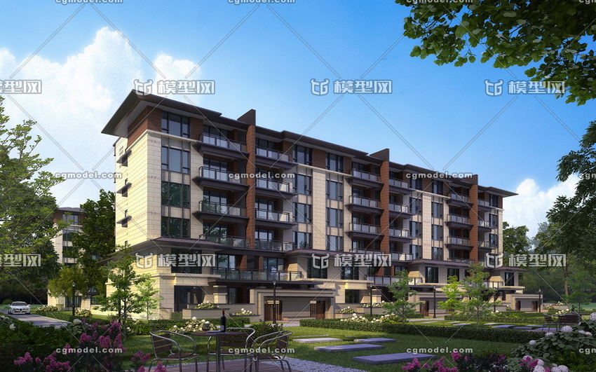 新中式住宅,多层住宅,六层住宅,住宅楼内景,小区内景
