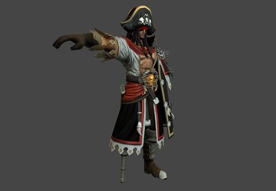 简模 海盗王-约翰金  独臂海盗  次世代 海上霸主  强盗   pirate