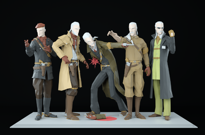 lowpoly低面制服人物 低面特工 低_zedsf作品_人物男人_cg模型网