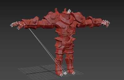 低面钢铁机器人 low poly钢铁巨人 max fbx