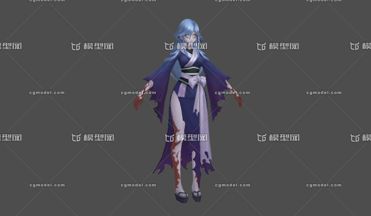 女性小鬼,女鬼,孤魂野鬼,幽灵,僵尸,丧尸,傀儡,衣衫褴褛