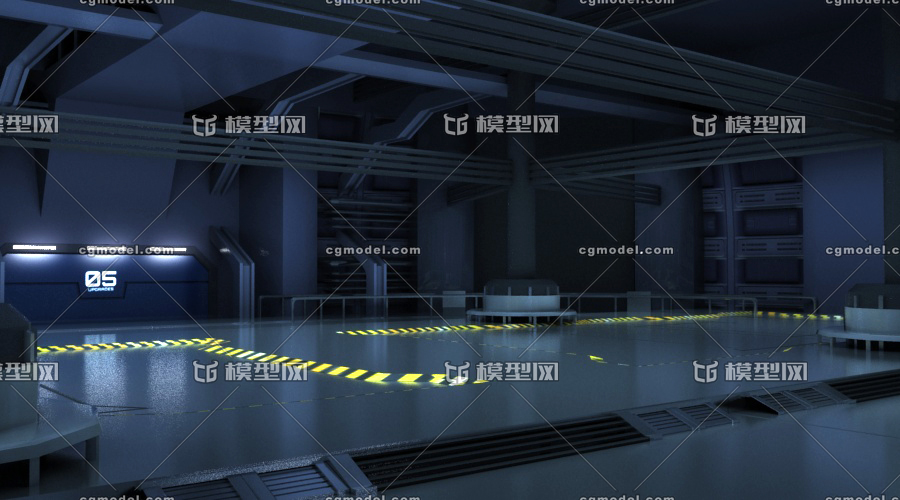 空间站通道 飞船降落点模型-科幻场景模型库-3ds Max(.max)模型下载-cg模型网