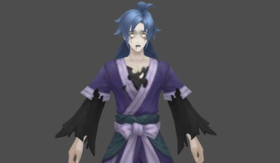 男性小鬼,孤魂野鬼,幽灵,僵尸,丧尸,傀儡,衣衫褴褛