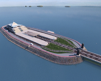 港珠澳大桥 跨海 高架桥 隧道 入口 高速 公路 人工岛 小岛