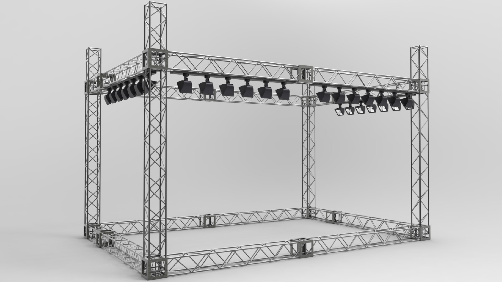 桁架,舞台架,钢架_han9600作品_展厅工业机械_cg模型网