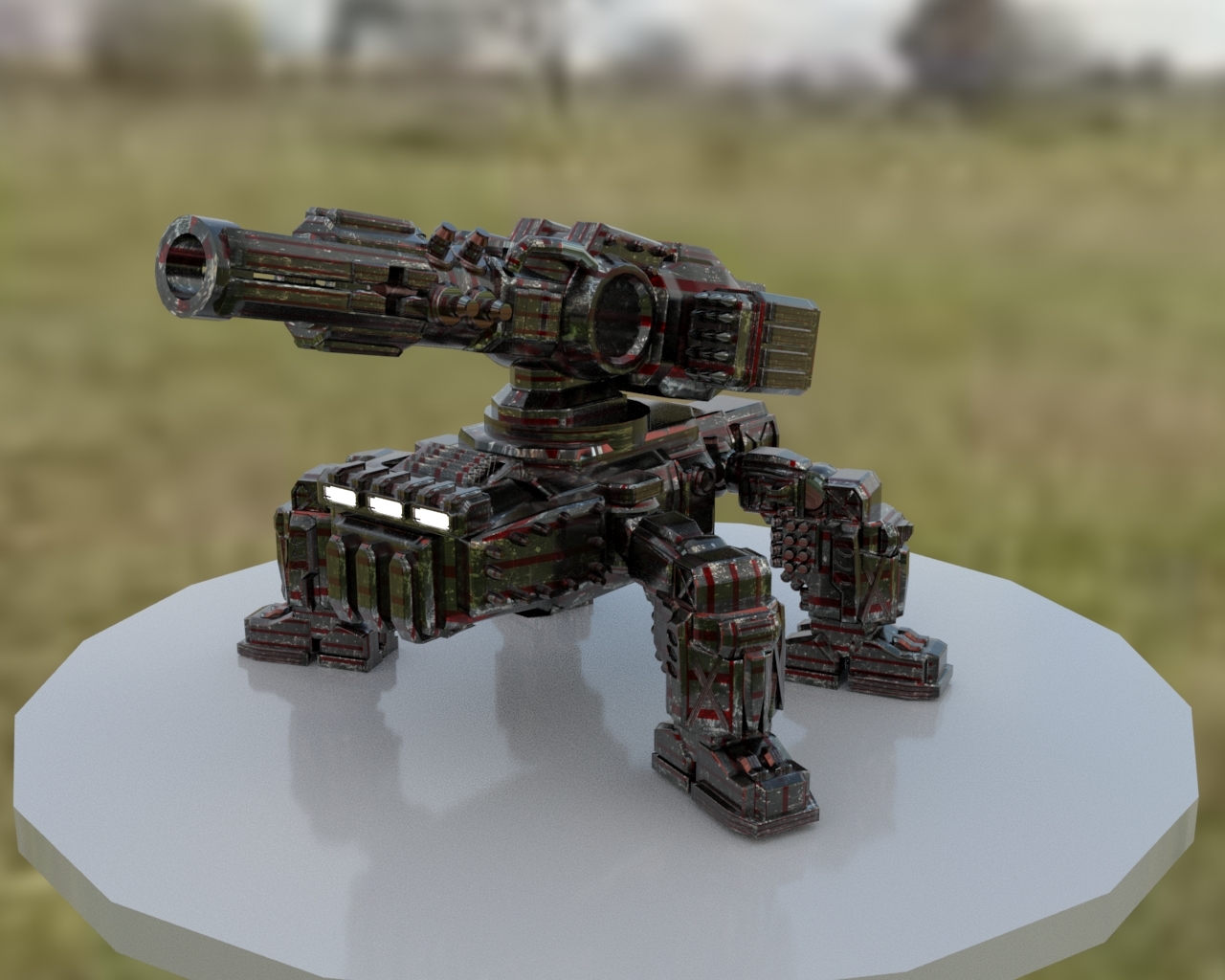 中型机甲,配有攻城电磁炮,攻击力非常强