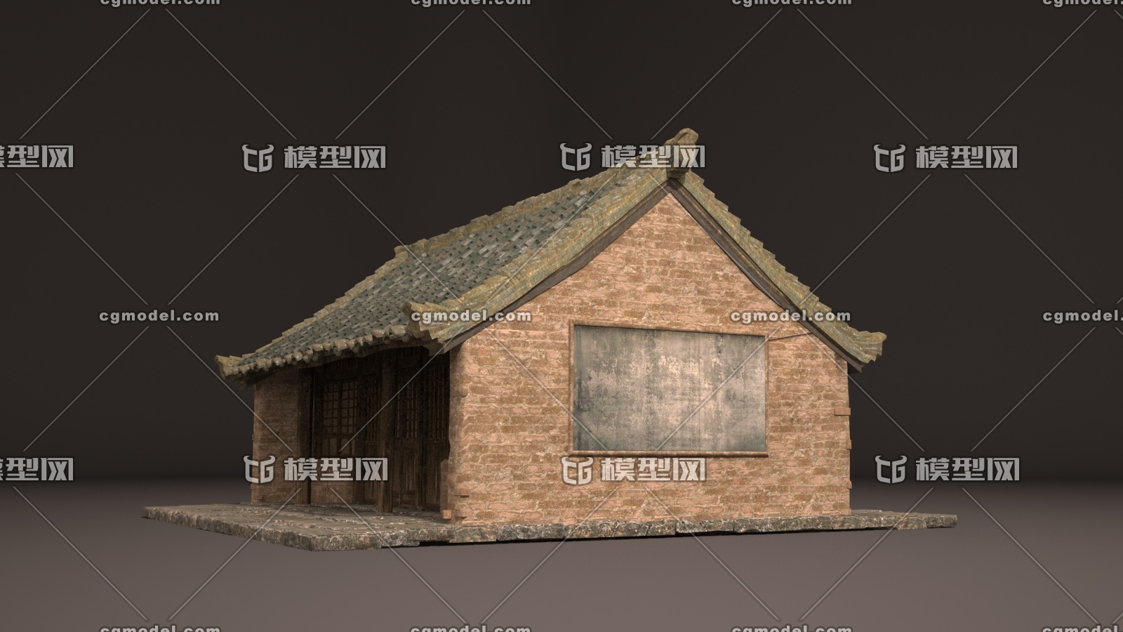 古典古建筑特色民房房子3D模型模型-历史建筑模型库-3ds Max(.max)模型下载-cg模型网