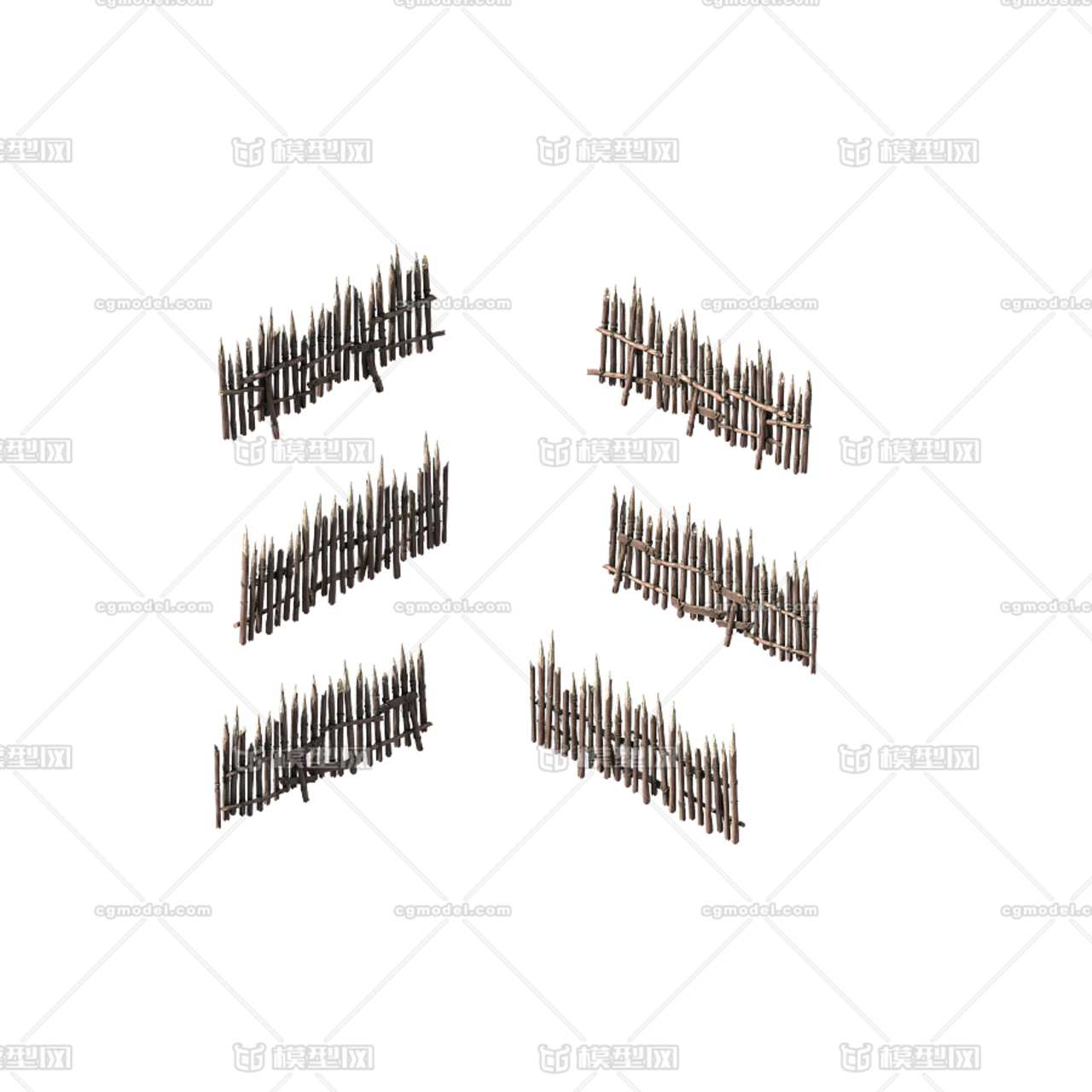 木栅栏 拒马模型-古代场景模型库-3ds Max(.max)模型下载-cg模型网
