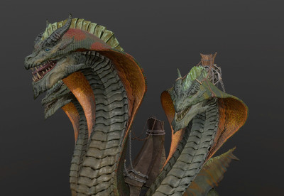 高质量   海德拉   古代神话 生物   三头水蜥龙    影 视 级 魔幻