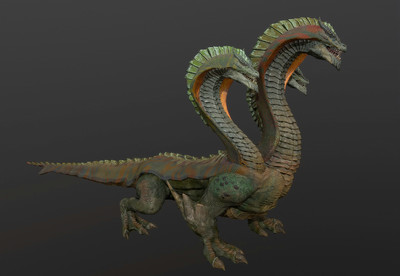 高质量   海德拉   古代神话 生物   三头水蜥龙    影 视 级 魔幻