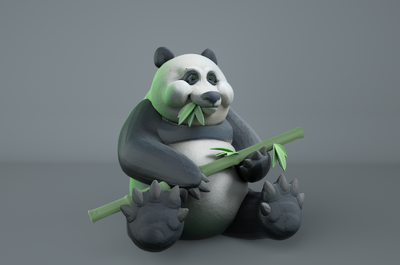卡通熊猫 胖熊猫 q版熊猫 可爱熊猫 熊_zedsf作品_动物哺乳_cg模型网