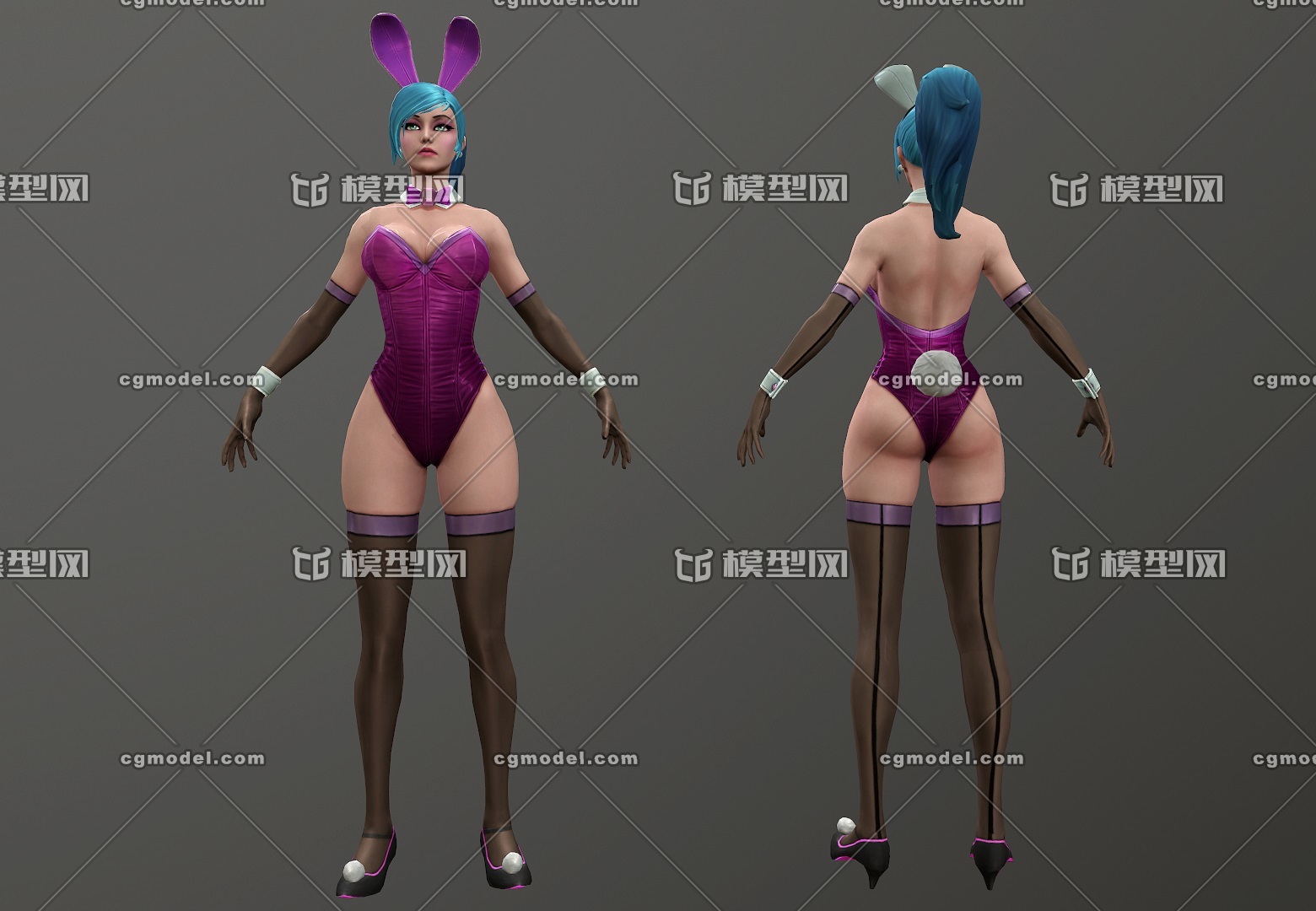 手绘贴图 兔女郎   playful bunny    次世代 应召女郎   性感女孩