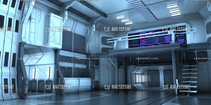 空间站通道 飞船降落点模型-科幻场景模型库-3ds Max(.max)模型下载-cg模型网
