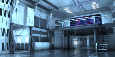 空间站通道 飞船降落点模型-科幻场景模型库-3ds Max(.max)模型下载-cg模型网
