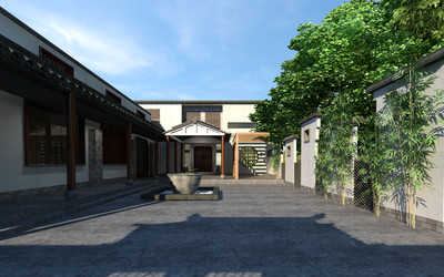 民宿,山庄,农家院柴火鸡,院墙,_em2018作品_建筑私人住宅_cg模型网