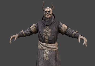 骷髅僧侣 次世代 写实 骷髅巫师 恐怖修道士 monk 恶魔使者