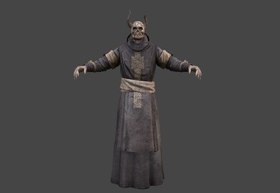 骷髅僧侣 次世代 写实 骷髅巫师 恐怖修道士 monk 恶魔使者