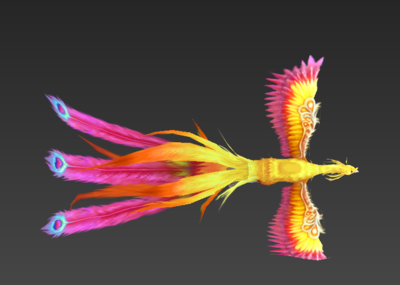鳳凰【帶綁定及2個動作】 飛行動畫 神鳥模型 神獸 飛禽 動物3d模型