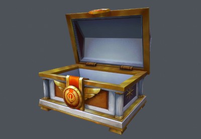 精致手绘贴图  有打开动画 百宝箱  宝藏箱子   黄金 box