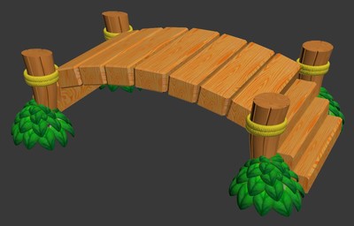 卡通小木桥