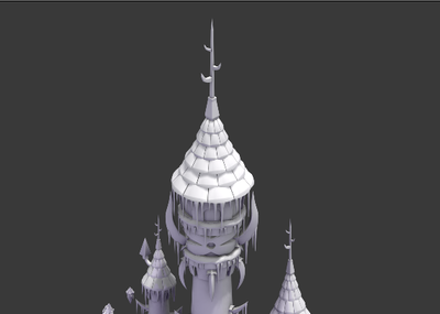 游戏建筑 塔 巫师塔 魔法塔 尖塔 魔幻 卡通 q版