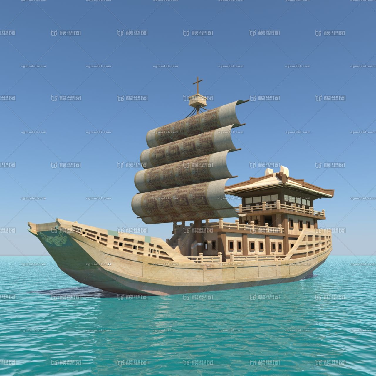 古代战船拍杆图片图片