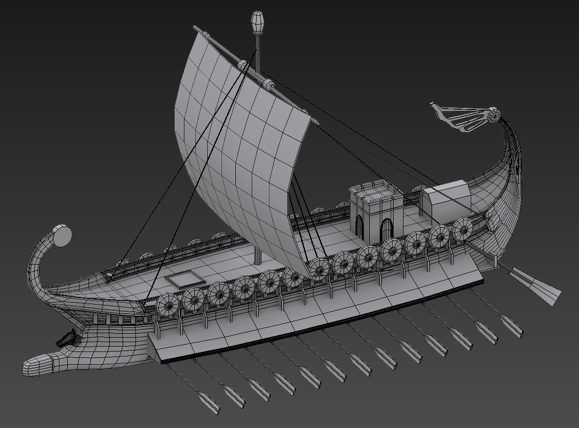 古埃及战船_damaque01作品_工业/产品/道具_cg模型网