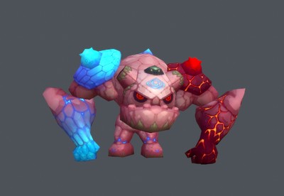 带动画 卡通版元素精灵   石头怪  element   q版 石头精