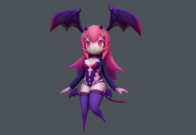 带动画  精致q版梦魇小妖  卡通版小妖精  四种纹理  卡哇伊 女妖