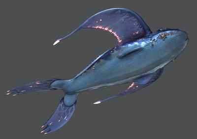 pbr次世代 鲸鱼 飞鱼 外星生物 写实 简模 怪物 鲸鱼怪 幻想怪物 boss