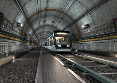 地铁,列车,隧道,行驶的列车,动画,场景,max模型,地铁隧道内通过,地铁