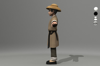 古代男人 卡通农夫 农民 卡通男人 戴草帽的路人