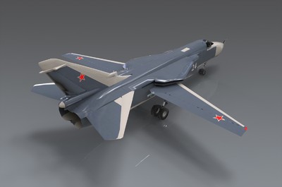 苏-24战斗 轰炸机 苏24 SU24 _Intrepid team作品_飞机／航空器军用飞机_cg模型网