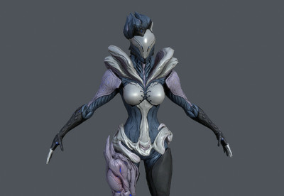 高质量   星际战甲-saryn  星际女战士 科幻风格 外星机甲 异形 mech