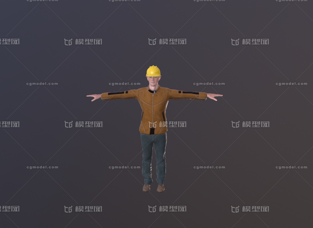 建筑工人,劳工_sishenjianglin47作品_人物男人_cg模型网