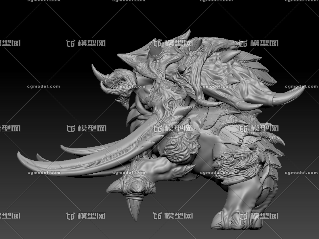 ultralisk 雷兽 猛犸 哥斯拉异形怪兽怪兽雕塑异虫虫族兵种异形变种