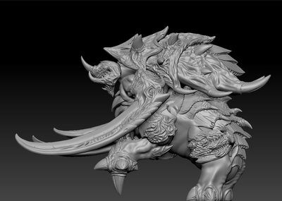 ultralisk 雷兽 猛犸 哥斯拉异形怪兽怪兽雕塑异虫虫族兵种异形变种