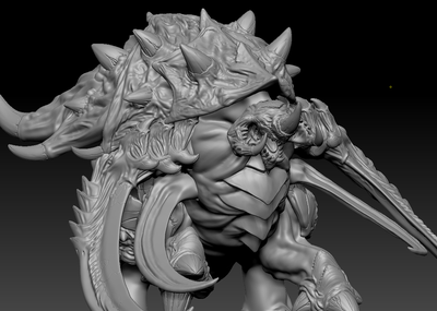 ultralisk 雷兽 猛犸 哥斯拉异形怪兽怪兽雕塑异虫虫族兵种异形变种