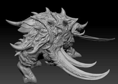 ultralisk 雷兽 猛犸 哥斯拉异形怪兽怪兽雕塑异虫虫族兵种异形变种