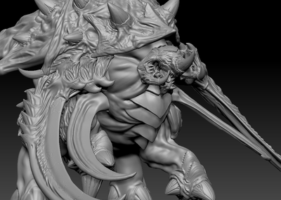 ultralisk 雷兽 猛犸 哥斯拉异形怪兽怪兽雕塑异虫虫族兵种异形变种