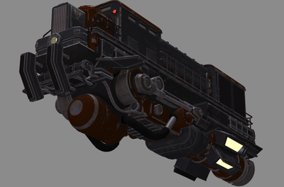 天空火车 火车头 喷气火车空中火车朋克概_molier68作品_车辆火车/轨