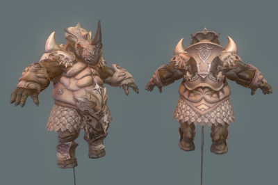 次世代角色 犀牛人 rhinoman 怪物 boss 犀牛战士 犀牛怪 带法线