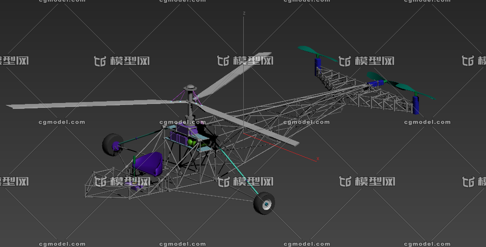 vs300直升飞机写实模型
