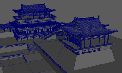 古建筑 城楼。模型-历史建筑模型库-Maya(.ma/.mb)模型下载-cg模型网