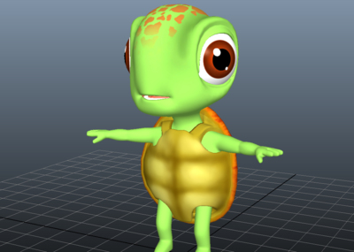 卡通小乌龟 q版 王八 _晴耕雨读作品_动物爬行_cg模型网