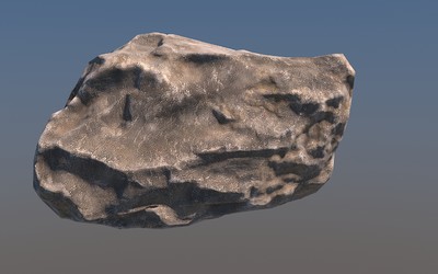 pbr写实大石头岩石一块