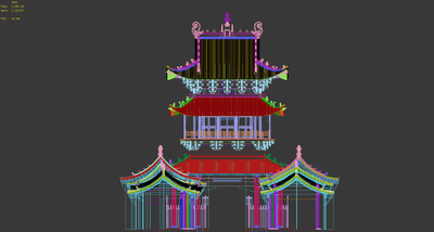 平遥古城 市楼模型-历史建筑模型库-3ds Max(.max)模型下载-cg模型网