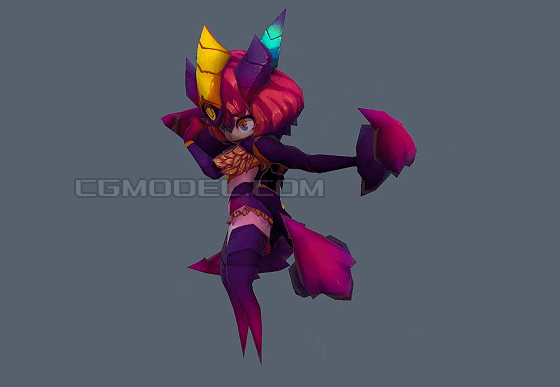 带动画 卡通蜘蛛女王   q版蜘蛛精  arachne queen   女妖